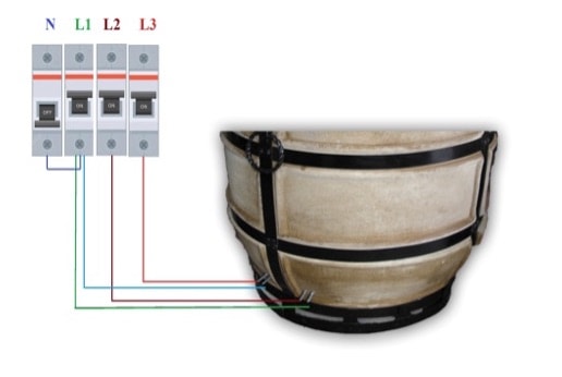 Схема подключения керамического тандыра для лепёшек